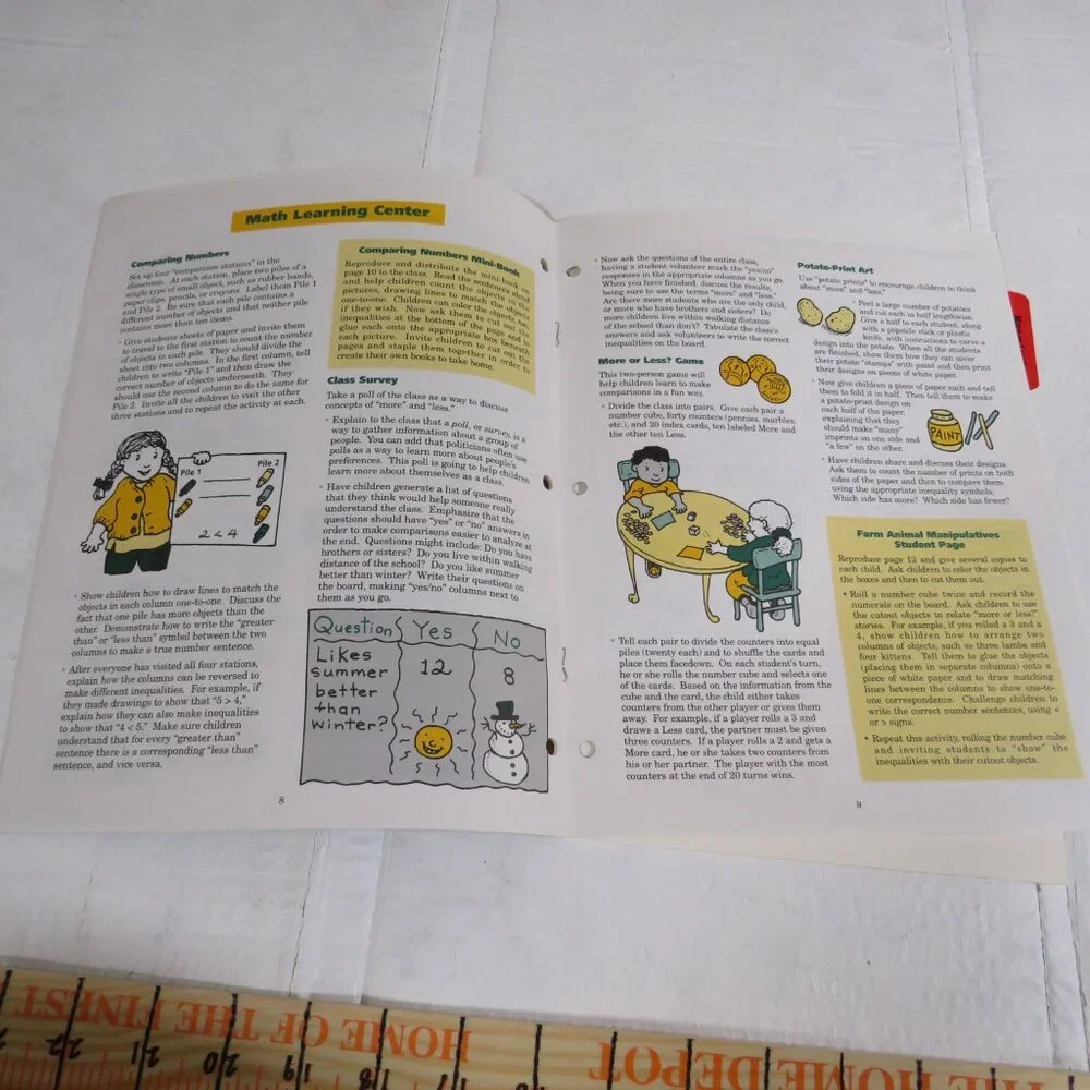 More OR Less BIG BOOK (almost 2 feet tall) with teacher pages CLASSROOM SIZE